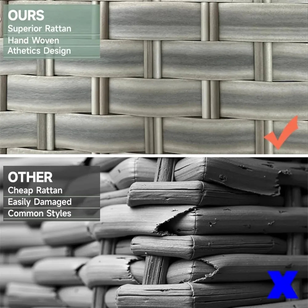 Patio Furniture Set Outdoor Rattan Wicker Sectional Sofa