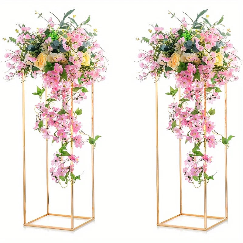 Metal Vase Set for Tables and Events Tall Flower Stand