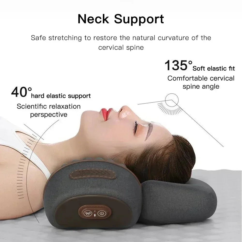 Okayso Electric Neck Massager Pillow With Heating Vibration Traction