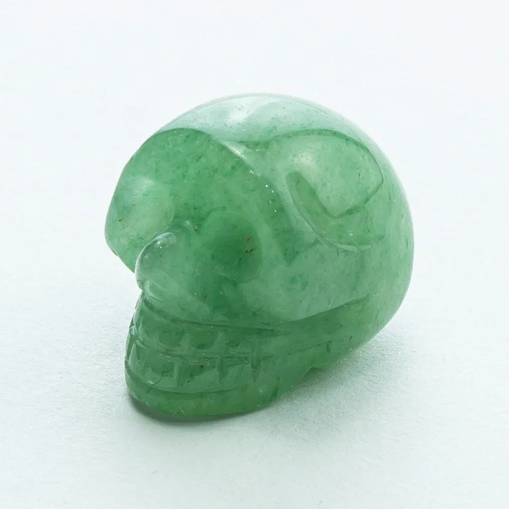 Natural Crystal Skull Carving Desktop Ornament Gift For Halloween