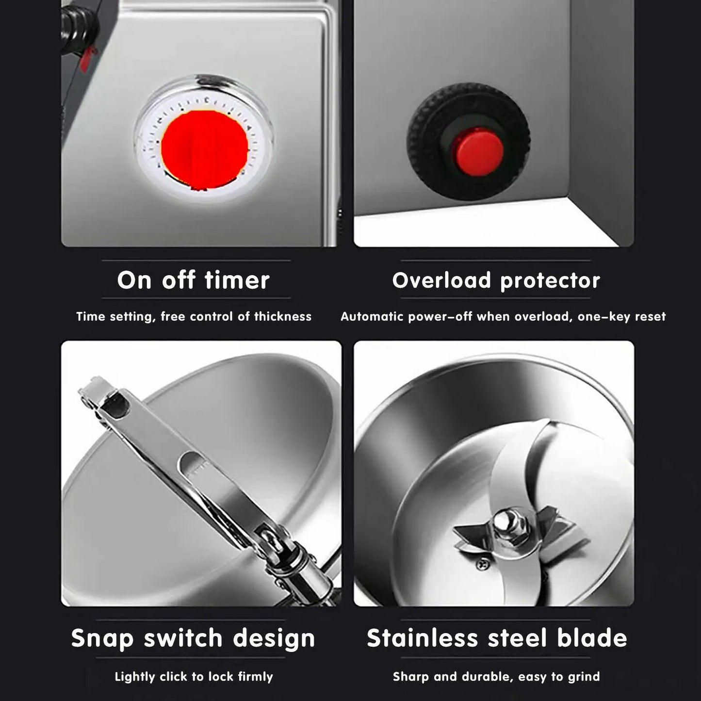 Hign-concerned Electric Grain Mill Grinder Stainless Steel Pulverizer