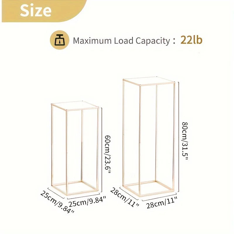 Metal Vase Set for Tables and Events Tall Flower Stand