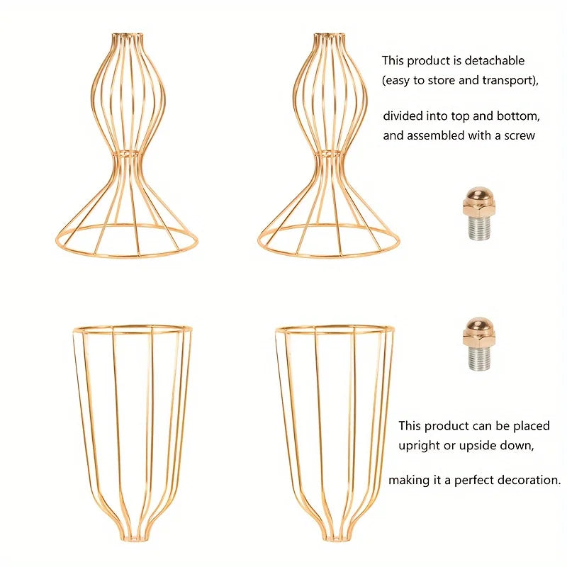 Modern Metal Decorative Vases for Wedding Centerpieces