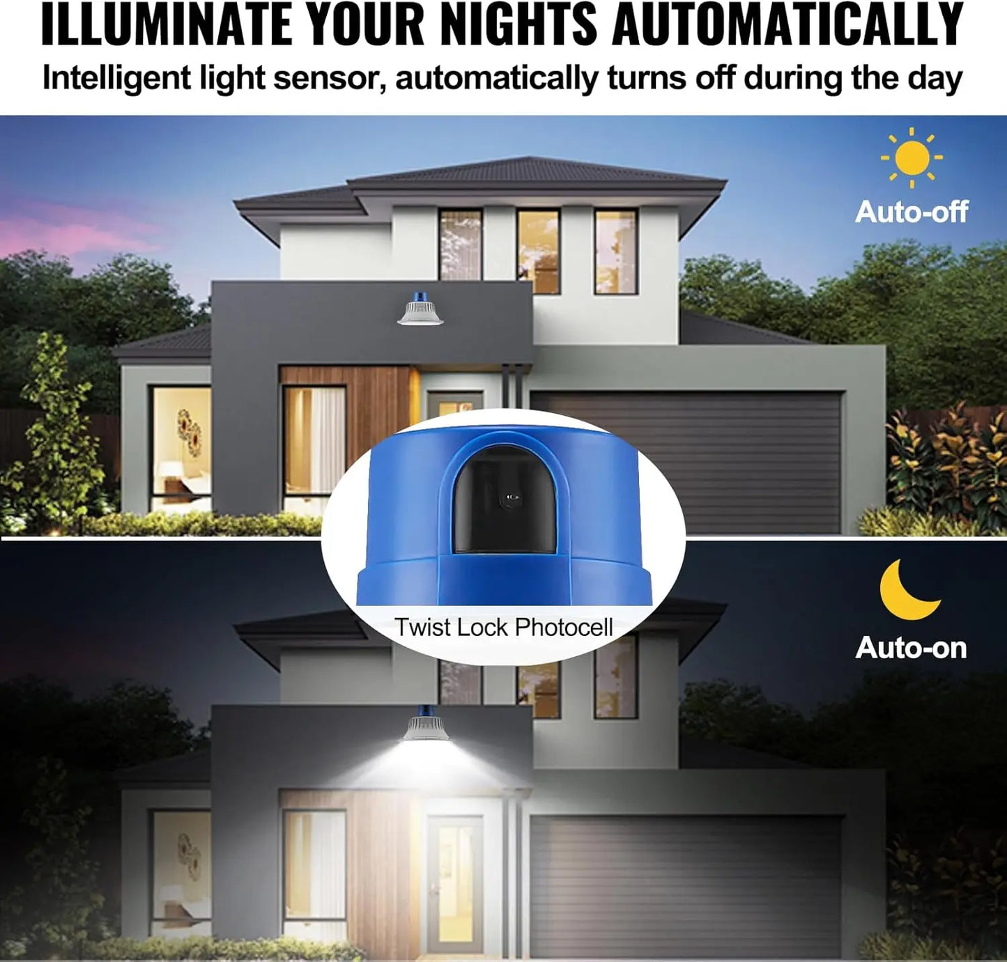 XMSJ LED Barn Light 50W 5500LM Dusk To Dawn Outdoor