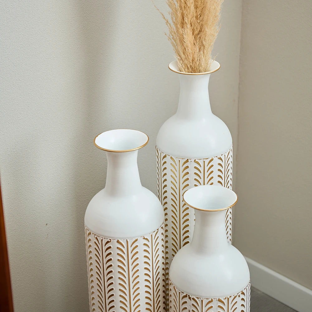 TWISTER.CK Floor Metal Vase Set 3-Piece Modern Drop Vases