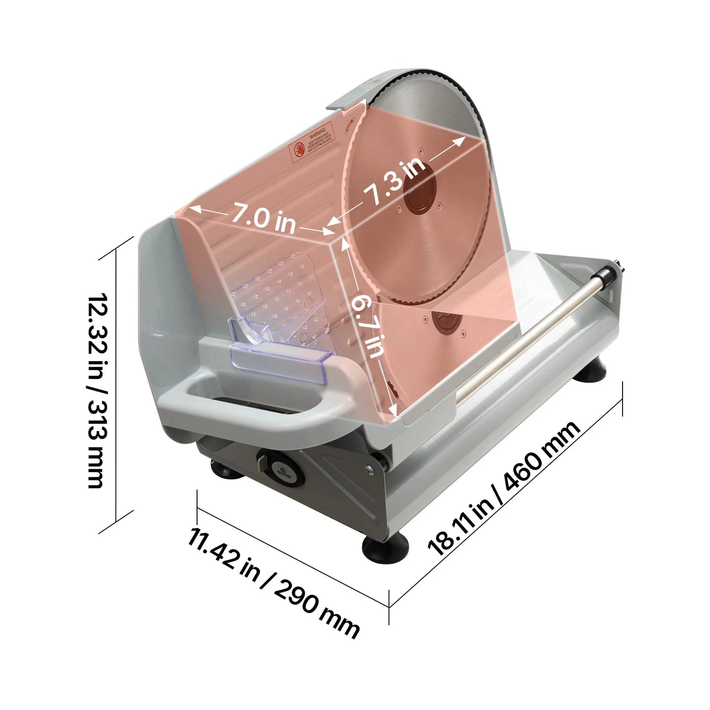 SucceBuy Electric Meat Slicer Deli Slicer With Dual SUS420 Blades