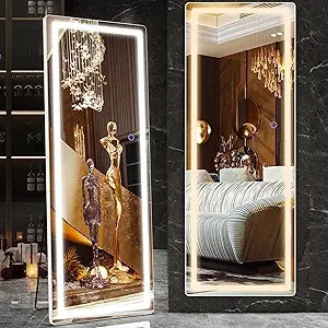 LED Lighted Full Body Floor Mirror For Home And Salon Use