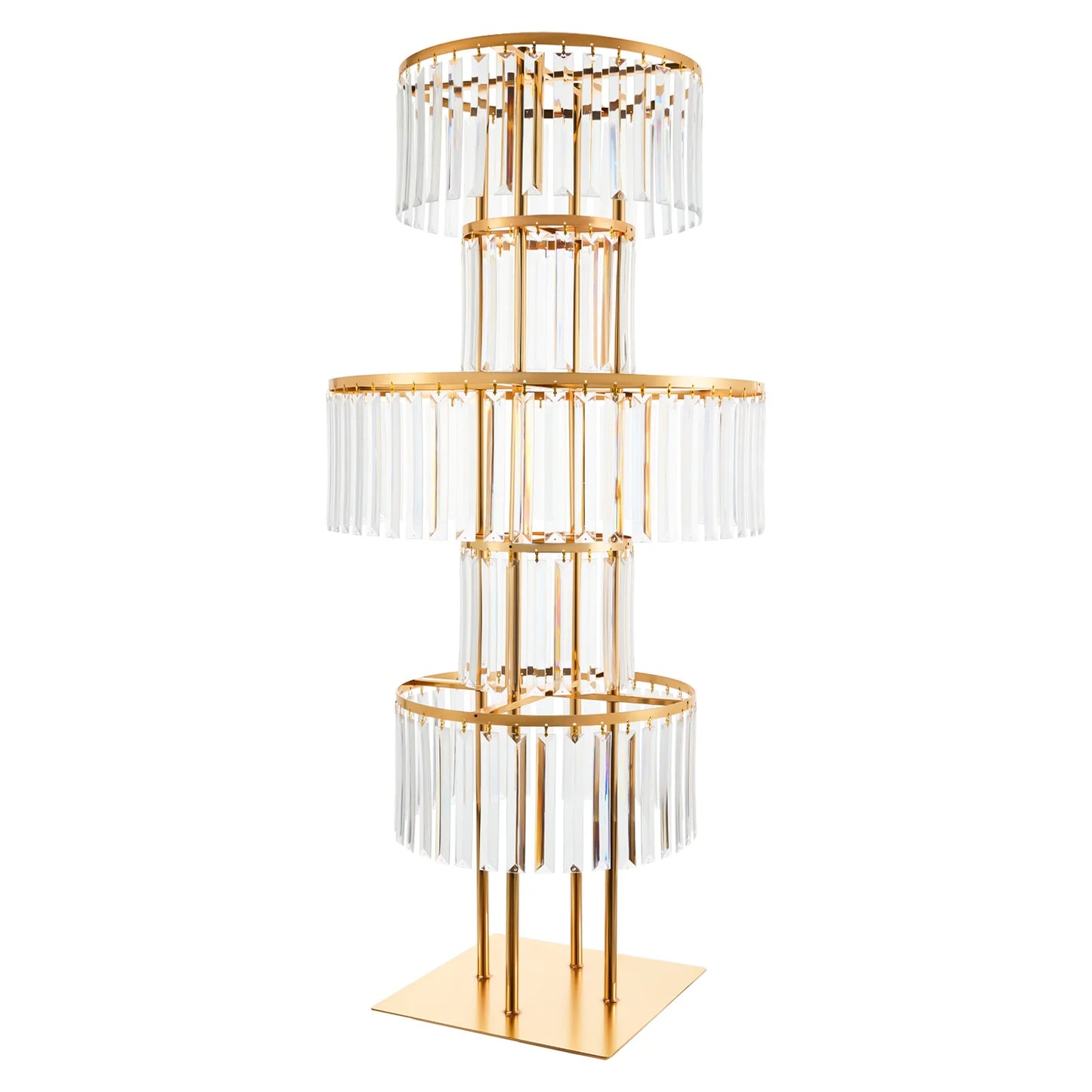 Iron And Acrylic 5-Tier Wedding Centerpiece Stand For Tables