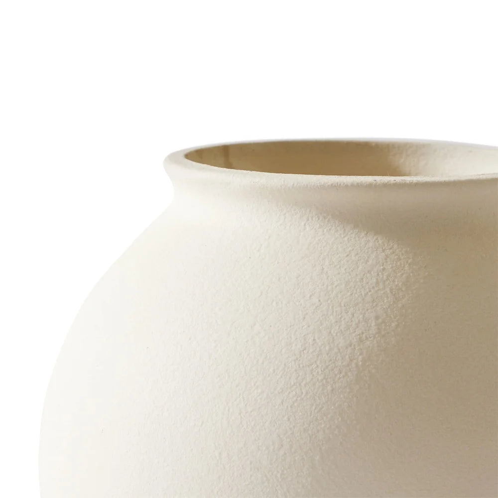 Matte Ceramic Round Vase For Modern Minimalist Home Decor