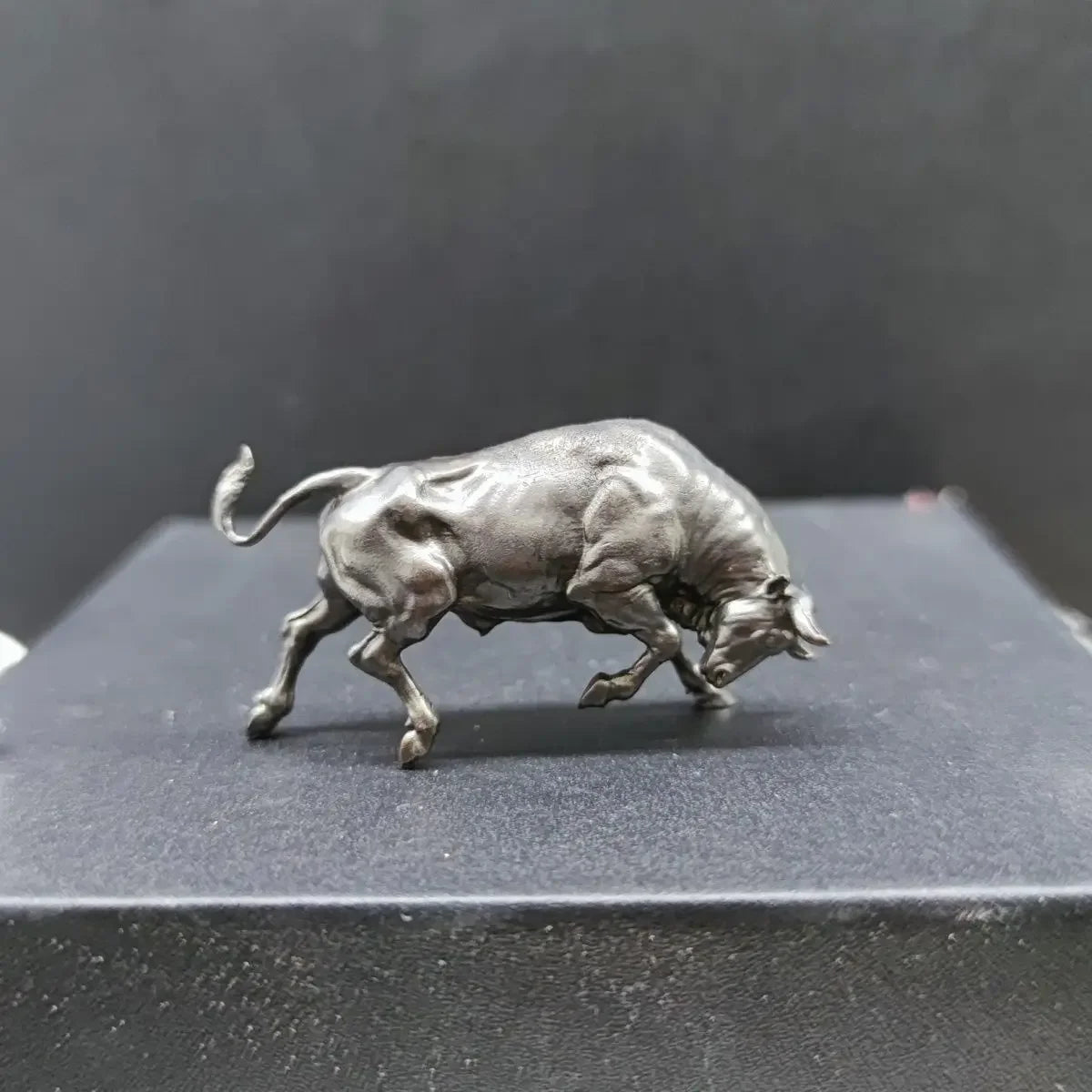 Solid Copper Bull Ornament Mascot For Wall Street Decor