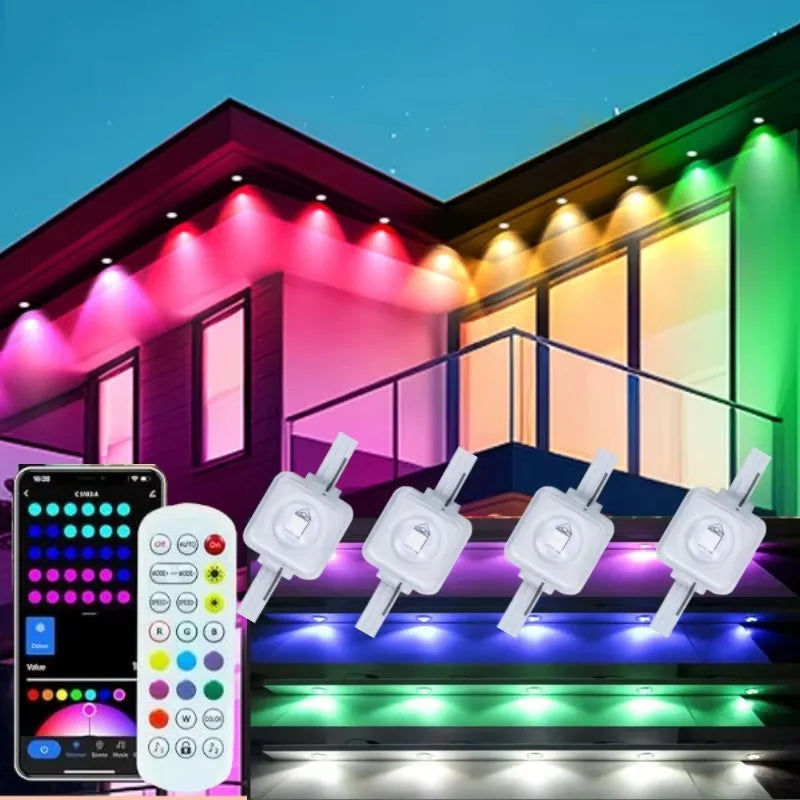 MIMIRGB Outdoor Smart LED String Lights IP67 Waterproof App Controlled