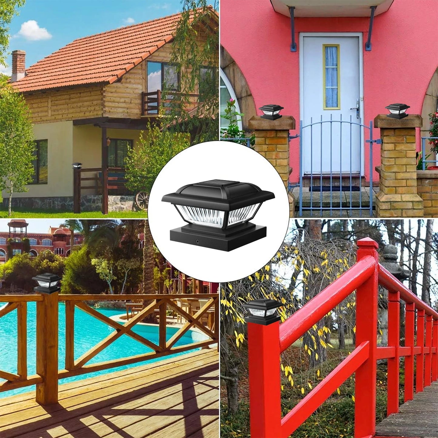 KPSTEK Solar Post Cap Lights for Garden Fence and Deck