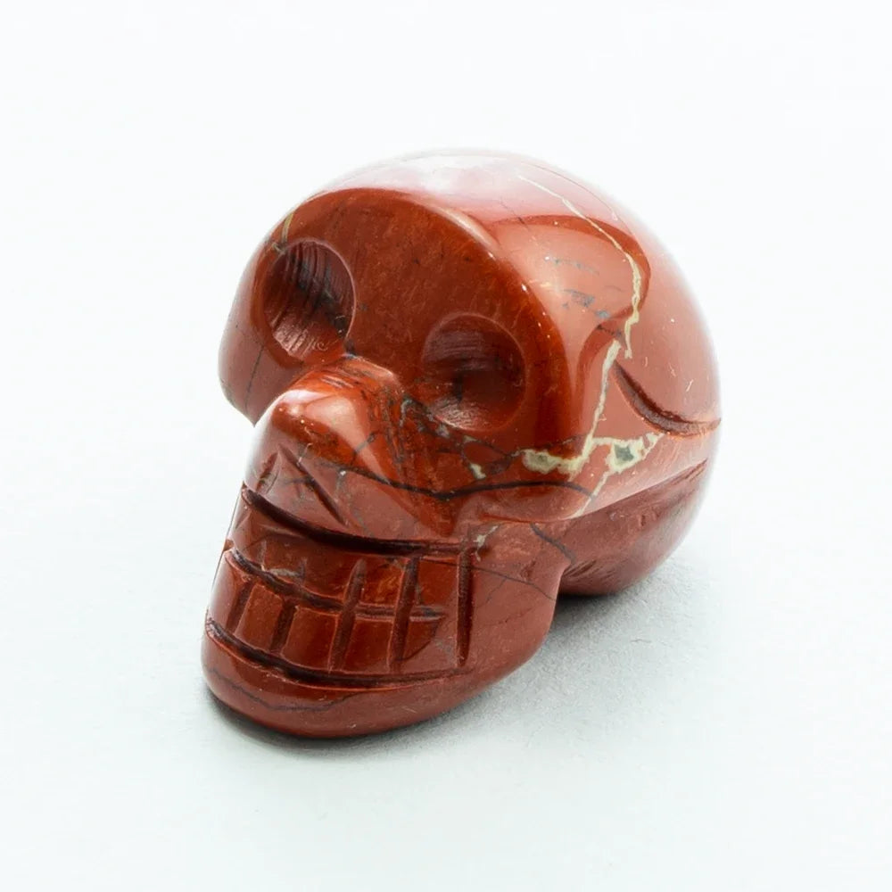 Natural Crystal Skull Carving Desktop Ornament Gift For Halloween