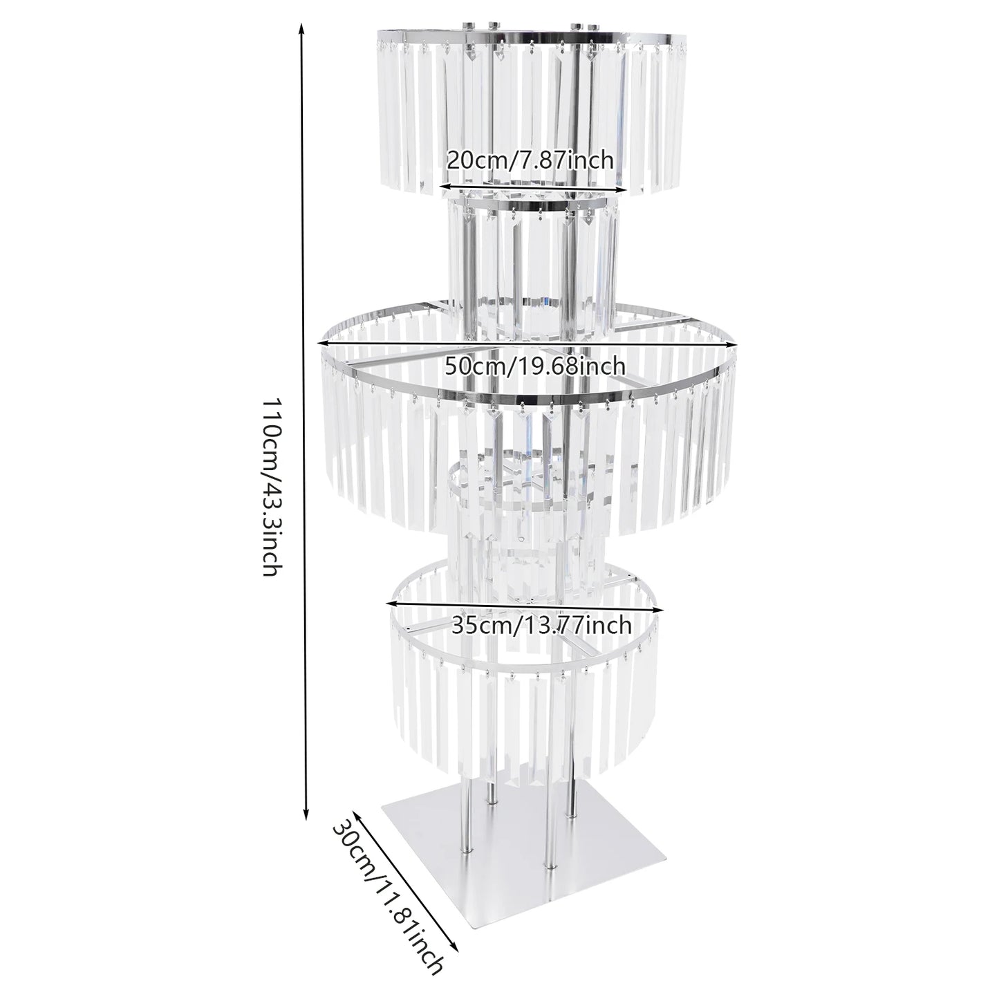 Iron And Acrylic 5-Tier Wedding Centerpiece Stand For Tables