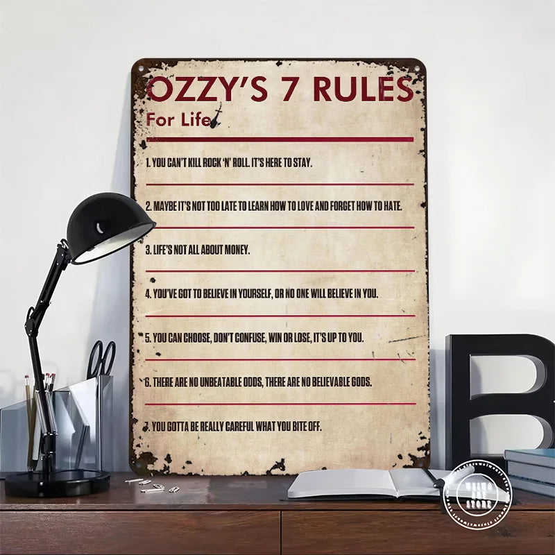 Ozzy Osbourne Metal Poster Wall Art Tin Sign