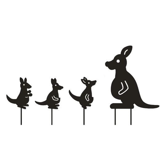 Shunmaii Metal Silhouette Animal Garden Stakes Statue Set