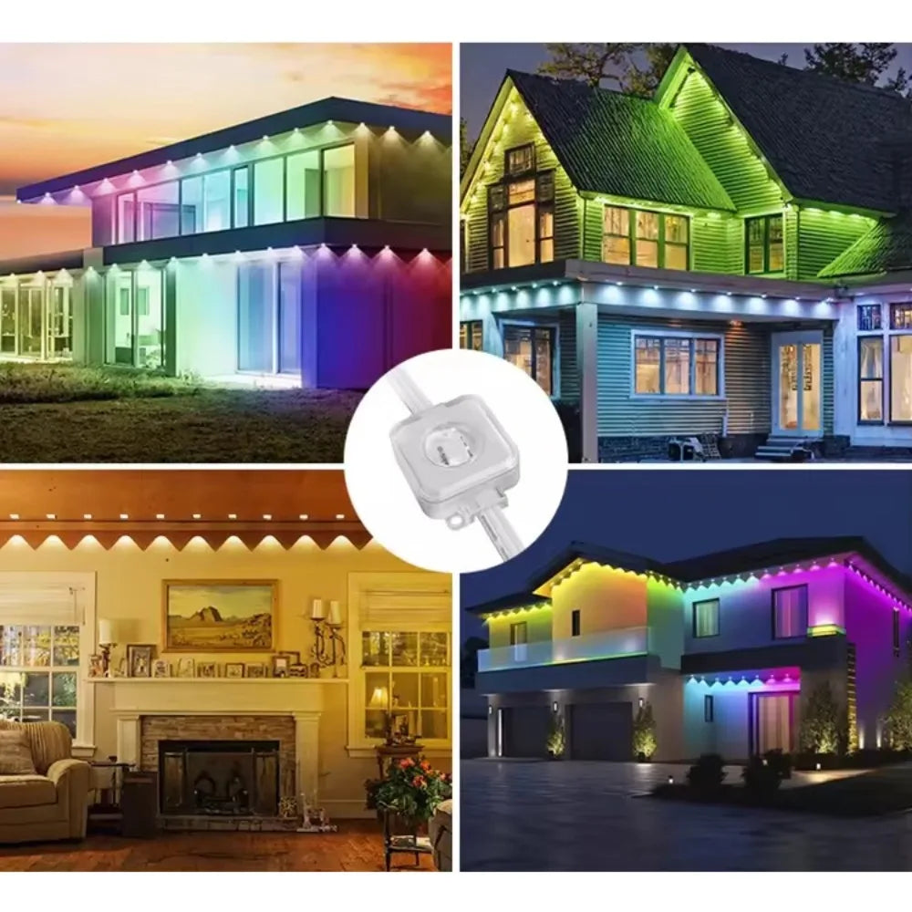 MIMIRGB Outdoor Smart LED String Lights IP67 Waterproof App Controlled