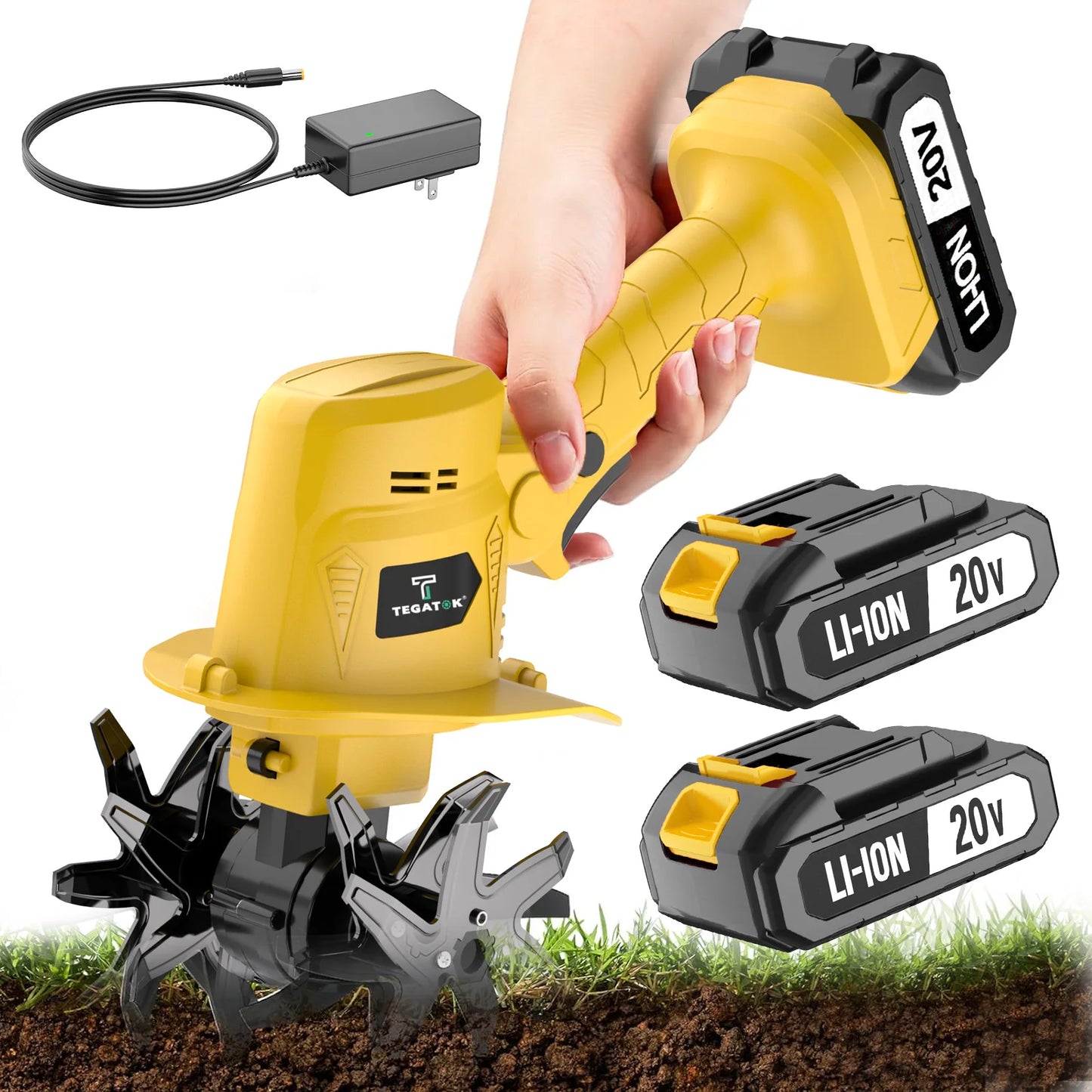 Handheld Electric Cordless Tiller With Rechargeable Soil Loosening