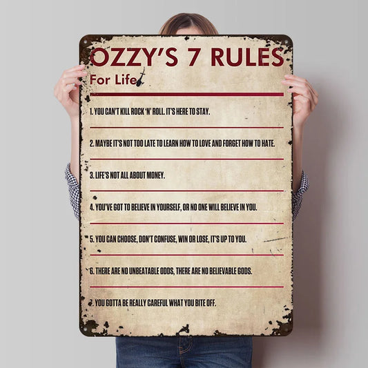 Ozzy Osbourne Metal Poster Wall Art Tin Sign